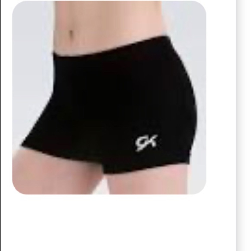 Black velvet gymnastics shorts
